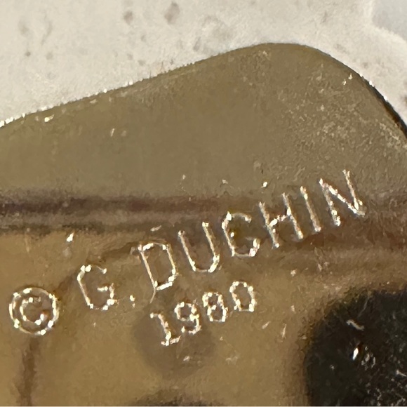 Vintage lot of 4 gold tone/brass ornaments 1980 G.Duchin - Picture 7 of 9